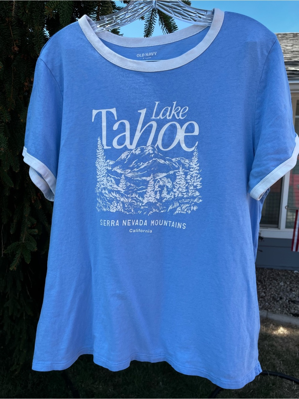 Old Navy Lake Tahoe graphic T-shirt in a beautiful blue